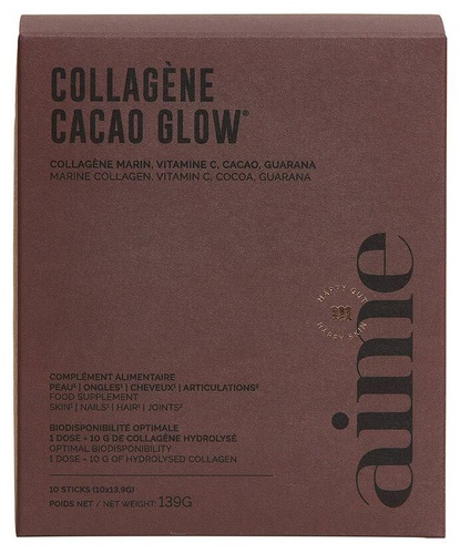 Aime Cacao Glow Collagen 10 أعواد
