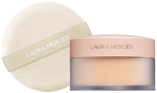 LAURA MERCIER Divinely Flawless Translucent Loose Setting Powder & Puff - Ultra Blur Mel