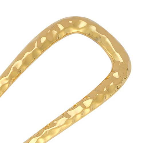 Deborah Pagani Small Hammered DP Pin Gold