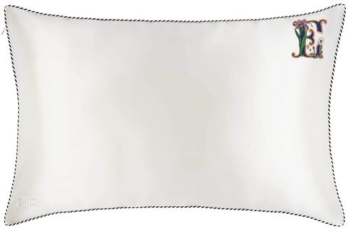 Slip slip pure silk initial collection queen pillowcase - white E