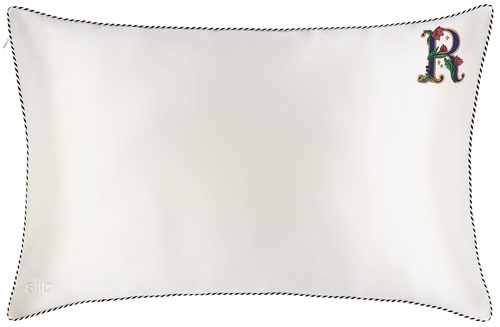 Slip slip pure silk initial collection queen pillowcase - white R
