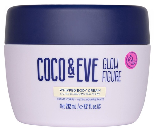 Coco & Eve Glow Figure Whipped Body Cream - Lychee & Dragon Fruit Scent Aroma de lichi y fruta del dragón