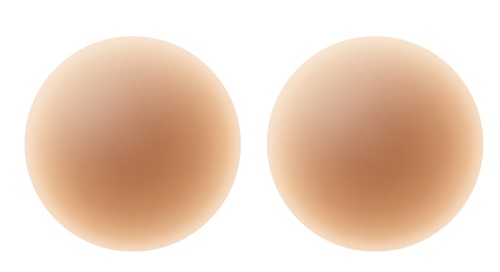 NOOD Grippies No-Show NON-Adhesive, Reusable Round Nipple Covers No.5 Soft Tan / 4in.