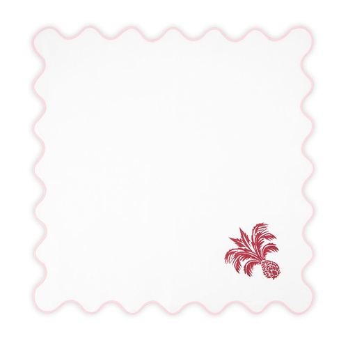 AQUAZZURA CASA ANANAS NAPKIN LIGHT PINK AND WHITE