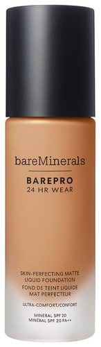 bareMinerals BAREPRO 24HR Wear Skin-Perfecting Matte Liquid Foundation Mineral SPF 20 Med. Deep 40 Neutral