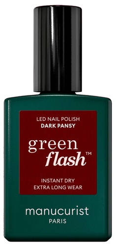 MANUCURIST  Gel nail polish Green FLASH Dark Pansy dark red