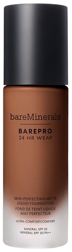 bareMinerals BAREPRO 24HR Wear Skin-Perfecting Matte Liquid Foundation Mineral SPF 20 Deep 56 Cool