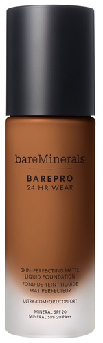 bareMinerals BAREPRO 24HR Wear Skin-Perfecting Matte Liquid Foundation Mineral SPF 20 Deep 55 Warm