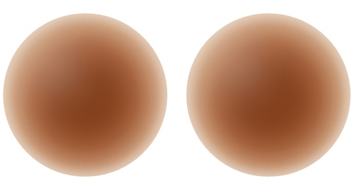 NOOD No-Show Adhesive and Reusable Round Nipple Covers No.7 Bronze / 4in.