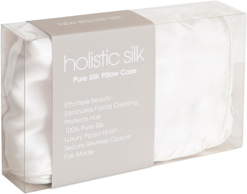 Holistic Silk Pure Silk Pillowcase Bianco
