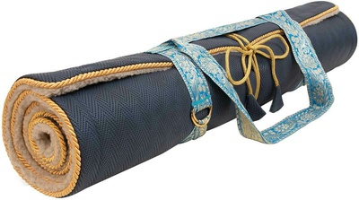 Holistic Silk Yoga Rug Mat Navy