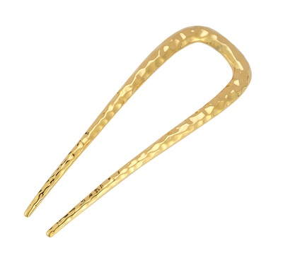 Deborah Pagani Small Hammered DP Pin Goud