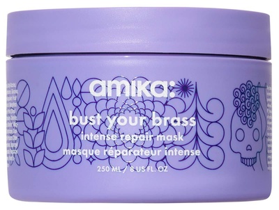 amika bust your brass cool blonde intense repair hair mask