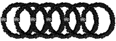 Slip Pure Silk Skinny Scrunchies Black