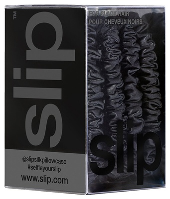 Slip Pure Silk Skinny Scrunchies negro