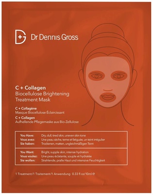 Dr Dennis Gross C+Collagen Biocellulose Brightening Treatment Mask
