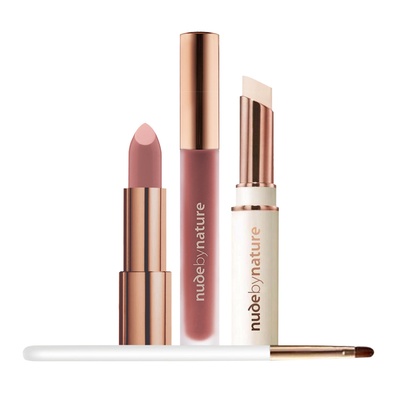 Nude By Nature Perfect Pout Gift Set Bare Pink
