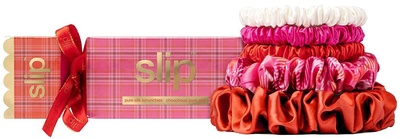 Slip slip pure silk assorted scrunchie cracker - scarlet