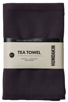 HUMDAKIN Organic tea towel - 2 pack Coal