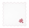 AQUAZZURA CASA ANANAS NAPKIN ROSE PÂLE ET BLANC