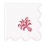 AQUAZZURA CASA ANANAS NAPKIN ROSE PÂLE ET BLANC