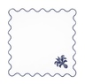 AQUAZZURA CASA ANANAS NAPKIN BLEU ET BLANC