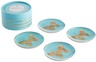 Jonathan Adler MARIPOSA COASTERS - SET OF 4 - BLUE/GOLD