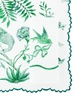 AQUAZZURA CASA SECRET GARDEN NAPKIN - GREEN AND WHITE